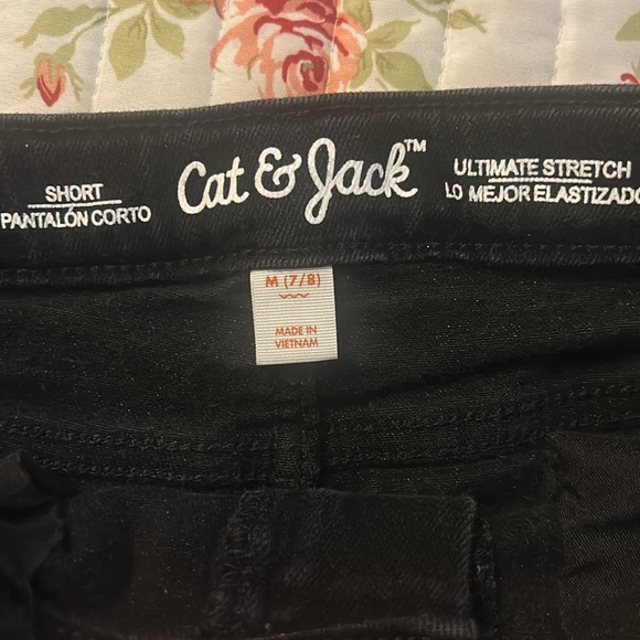 Cat and Jack Black Jean Shorts Girls Size Medium - Picture 3 of 5